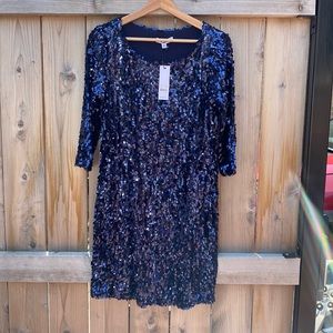 Navy Sequins BB Dakota dress NWT